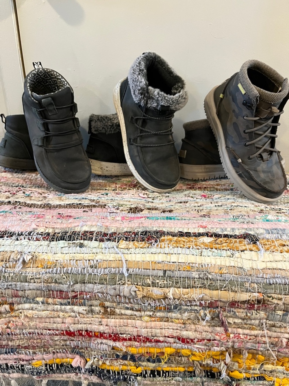 heyday Black Faux Fur-Lined Ankle Boots (3 pairs included)